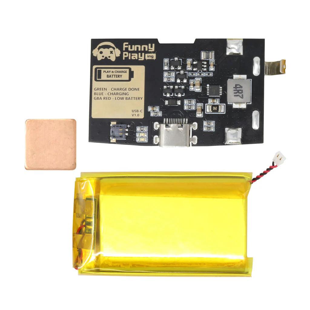 FunnyPlaying GBA USBC Battery Mod and Cover Retro Gaming Parts